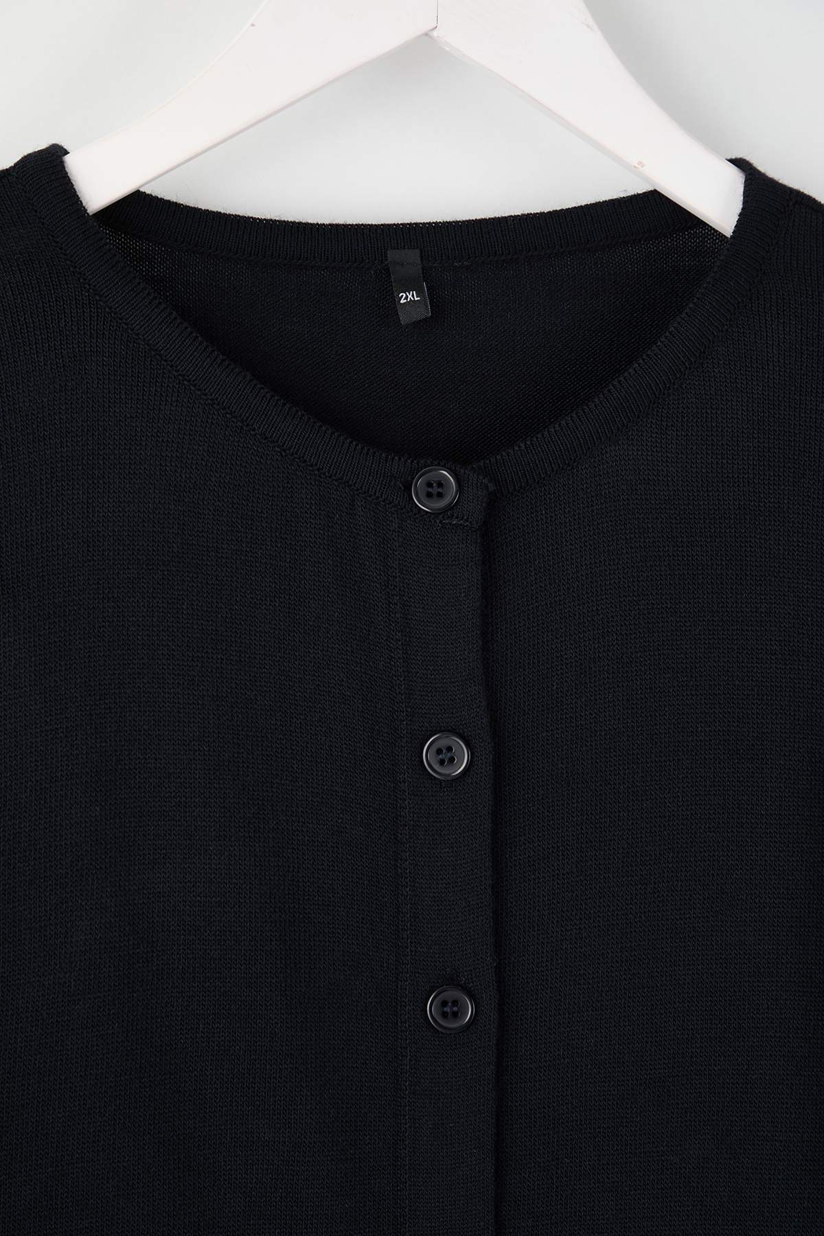 Trendyolmilla  Lacivert-Gri İkili Paket Bisiklet Yaka Basic Triko Hırka TBBAW26AV00044 - Görsel 4