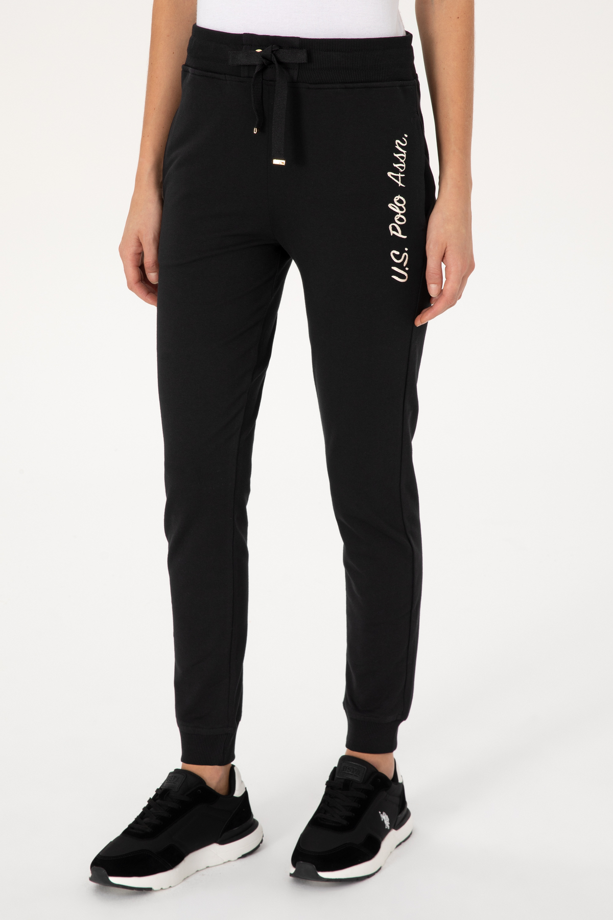 U.S. Polo Assn.  Kadın Siyah Jogger Eşofman Altı 50314364-VR046 - Görsel 2