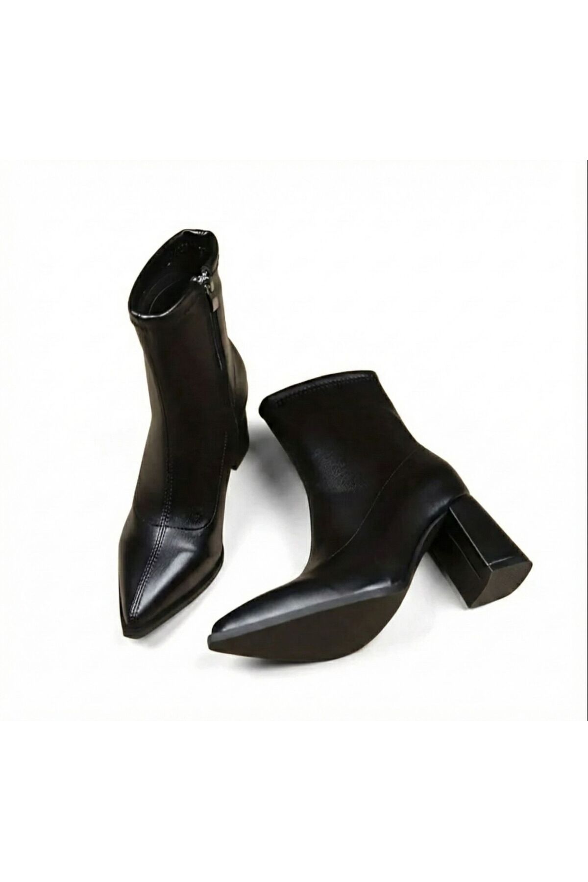 softoria shoes uzun fermuarlı deri bot görsel 2