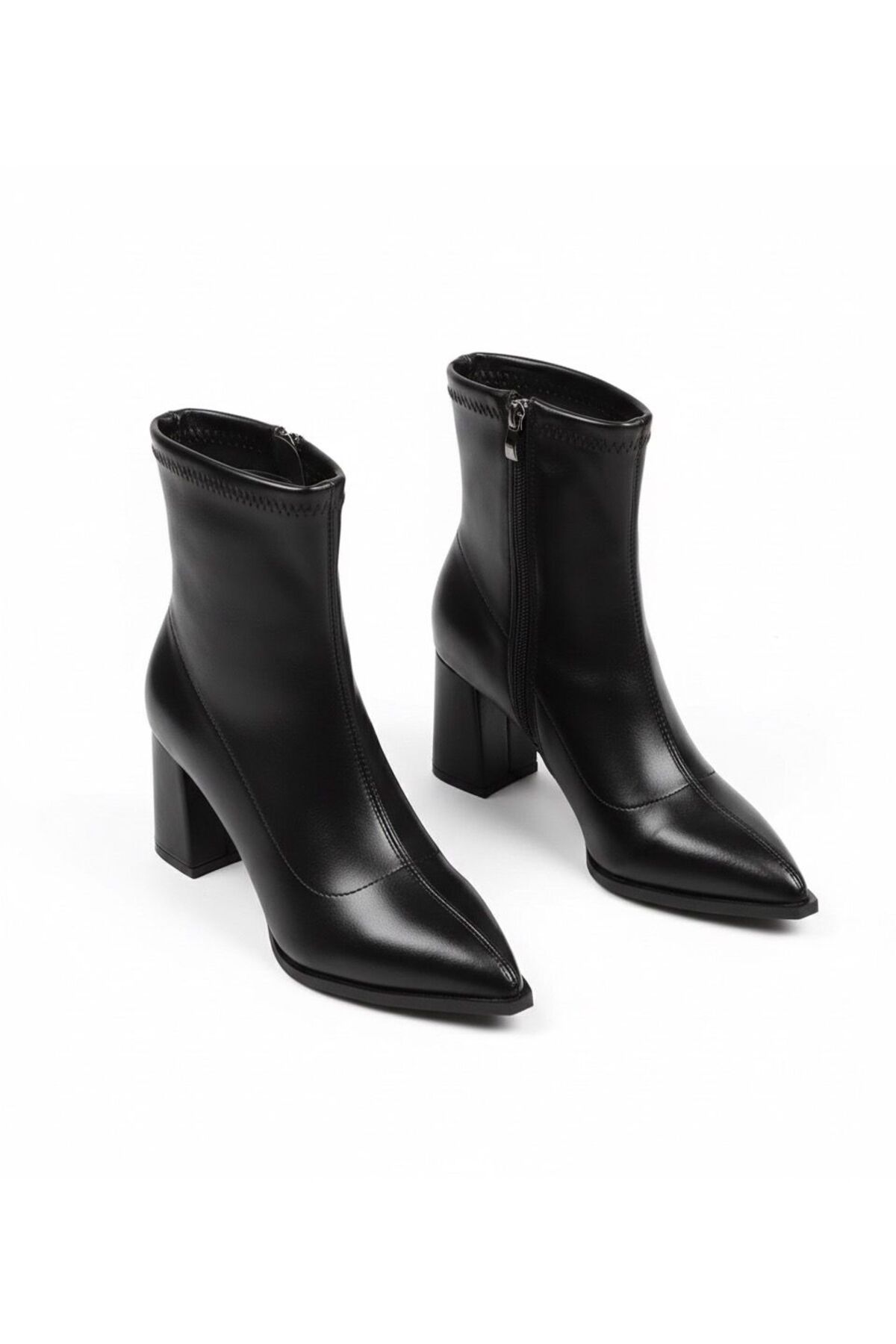 softoria shoes uzun fermuarlı deri bot görsel 3