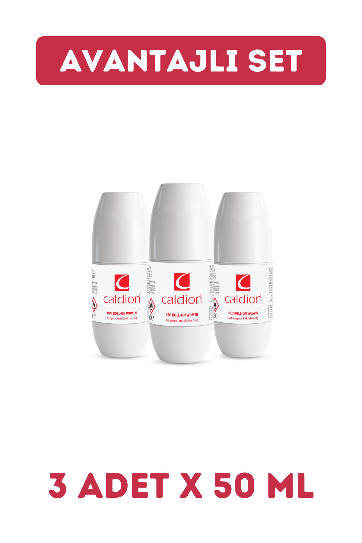 Caldion Women Roll-on 50 Ml. X 3 Adet