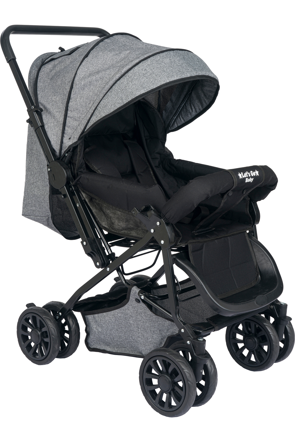 LETS GO BABY Çift Yönlü Bebek Arabası Bebek Puset Dayanıklı Katlanabilir fotoğrafı 2 (önizleme)