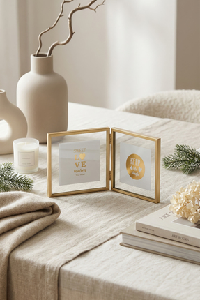 AKSWSUAR İkili Gold Çerçeve