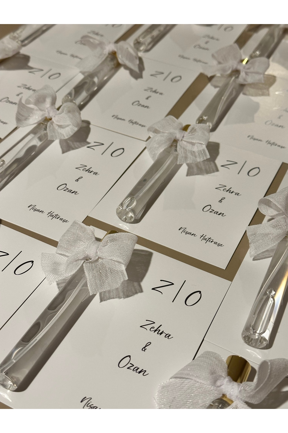 MUM Düğün,Söz,Nişan,Nikah , bebek kartlı kolonya kişiye özel 10 adet hediyelik kolonyalı kart fotoğrafı 3 (önizleme)