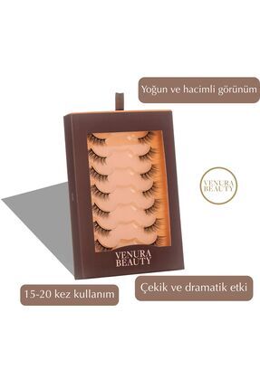 Venura Beauty MUSE 7'li Yarım Kirpik Seti Ultra Doğal ve Hafif Görünüm | Günl...