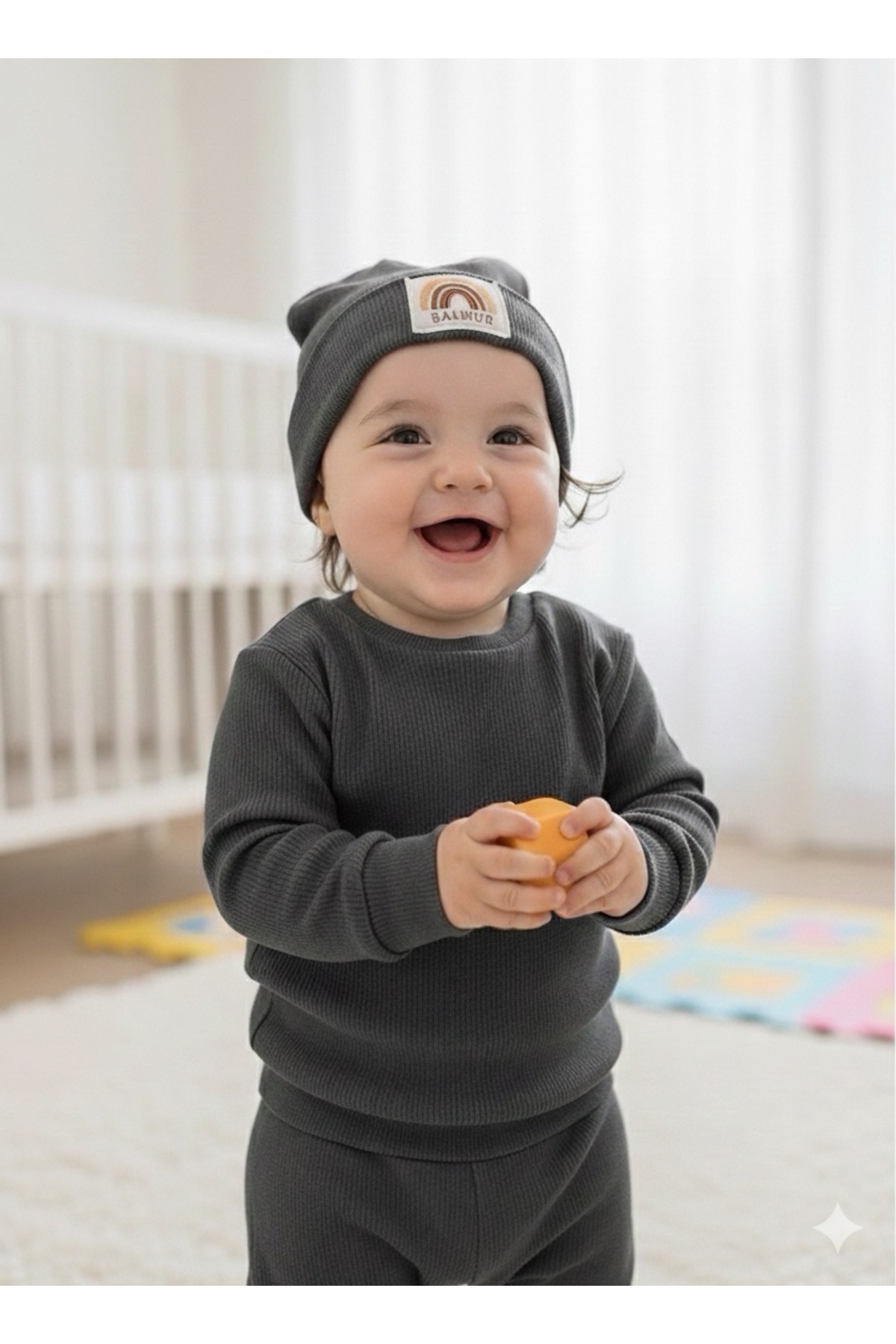 BAHNUR BEBEK ÇOCUK BERELi ALT ÜST UNiSEX TAKIM SET Kreş Eşofman TAKIM ESNEK fotoğrafı 2 (önizleme)