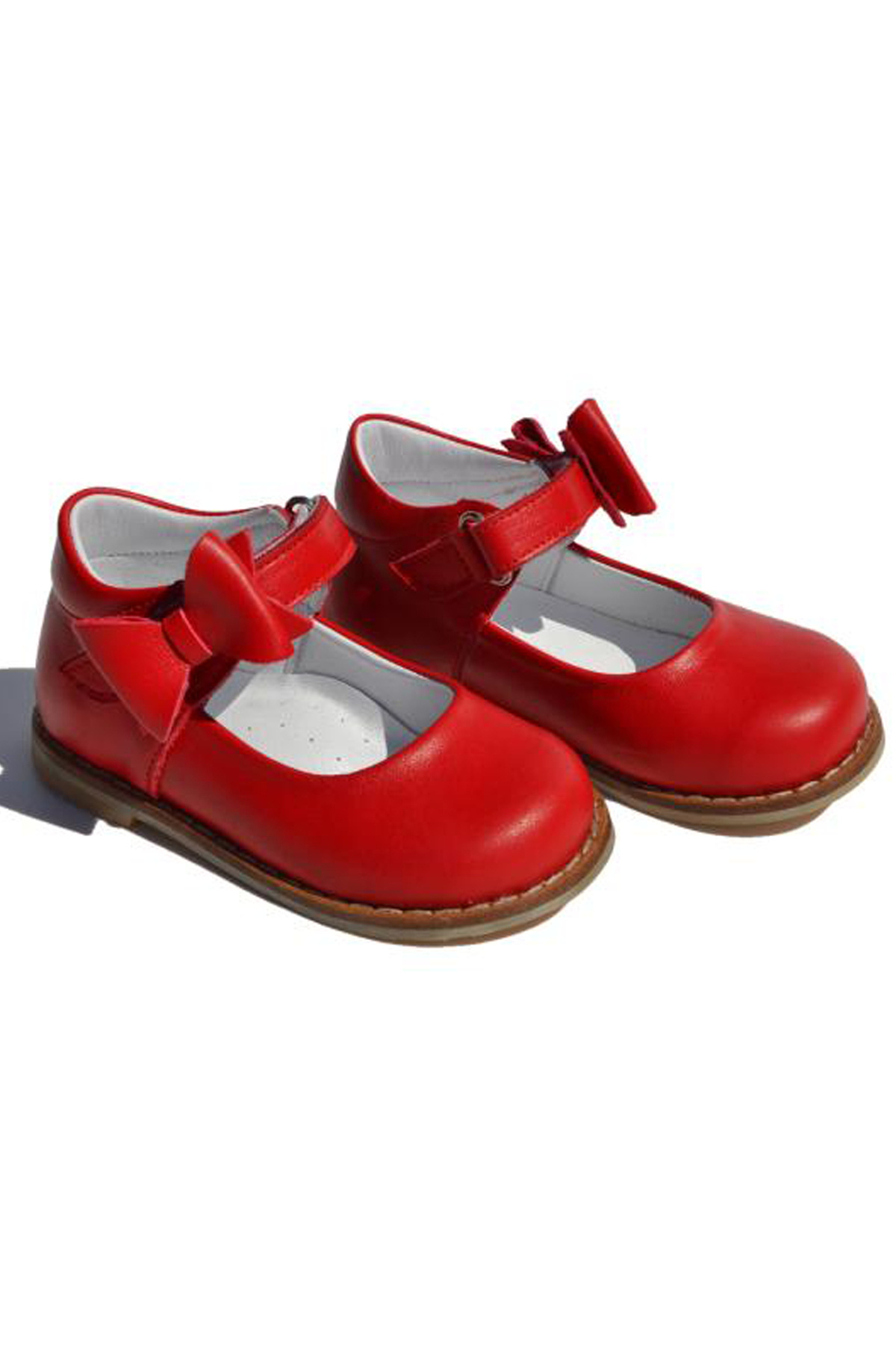 Cevoclub kids Hakiki Deri Cırtlı Ortopedik İlkadım Ayakkabı Kırmızı CV-340 fotoğrafı 4 (önizleme)