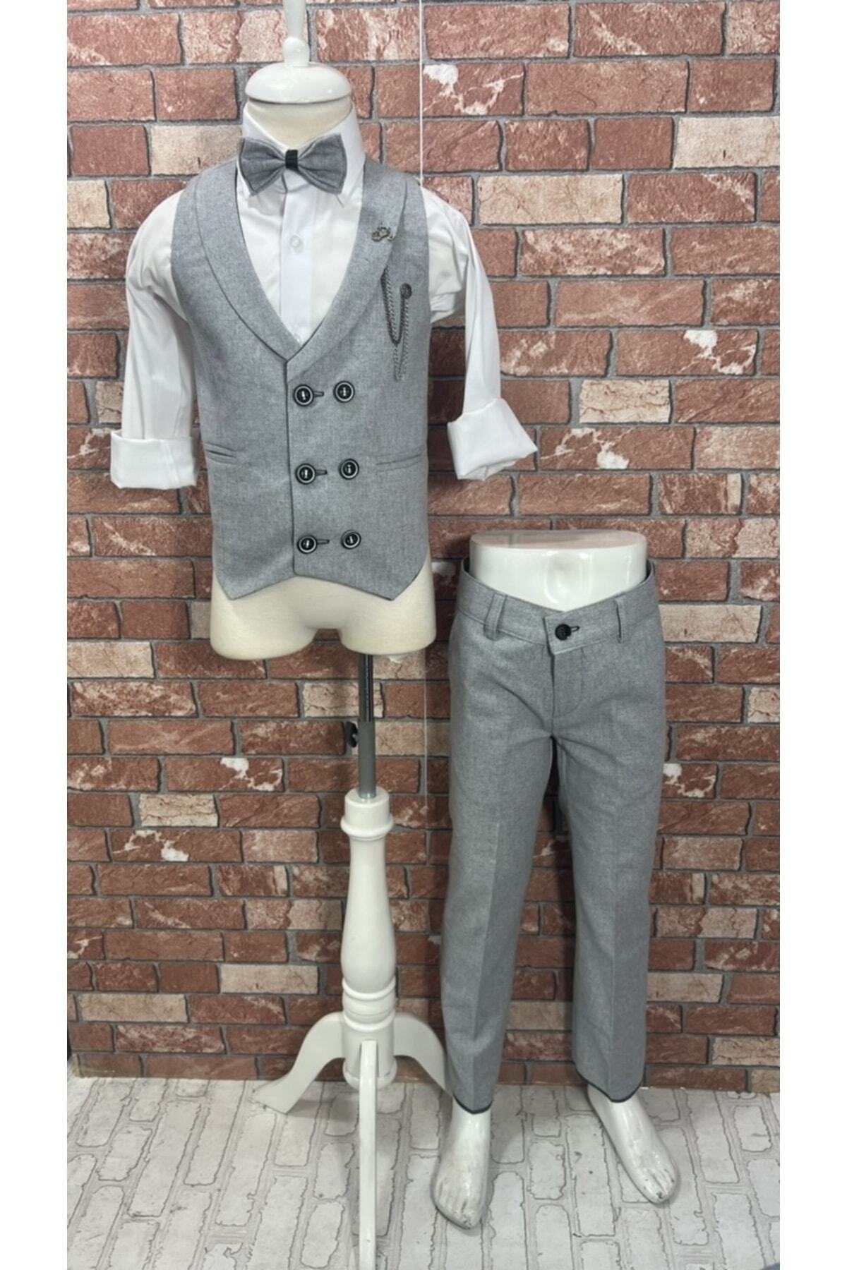 HAYTA Yelek Takım Gömlekli Papyonlu Set 5yaş-14yaş Venedik fotoğrafı 2 (önizleme)