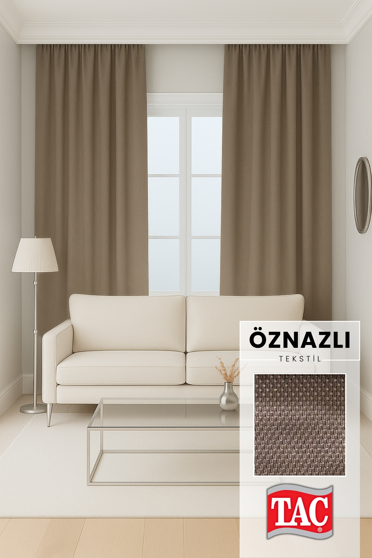 Solid Color Background Curtain – Frequent Pleat – Living Room and Living Room | Custom & Ready-Made Sewing | Simple, Stylish