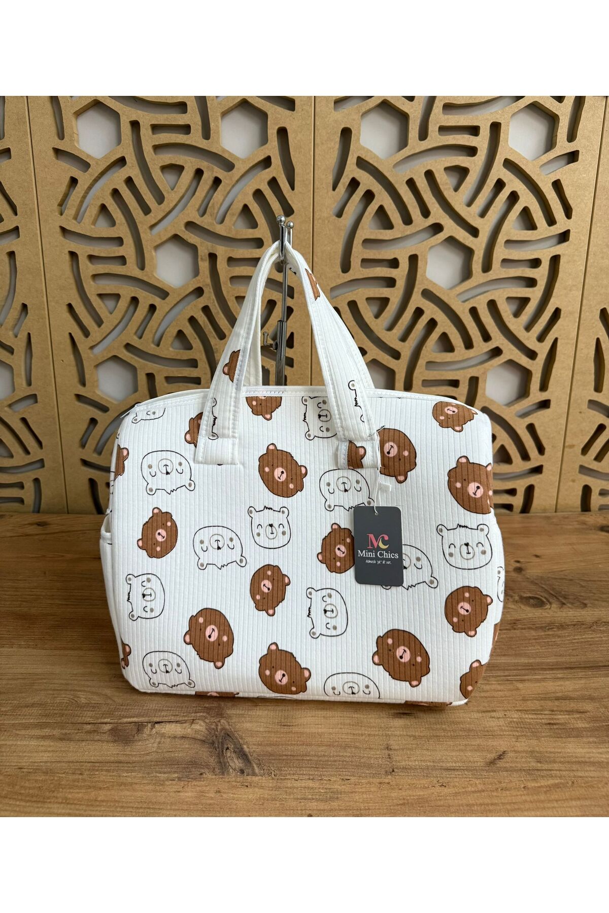 İLALKİDS Bebek Taşıma Çantası Bebek Bakım Anne Çantası Ayıcık fotoğrafı 3 (önizleme)