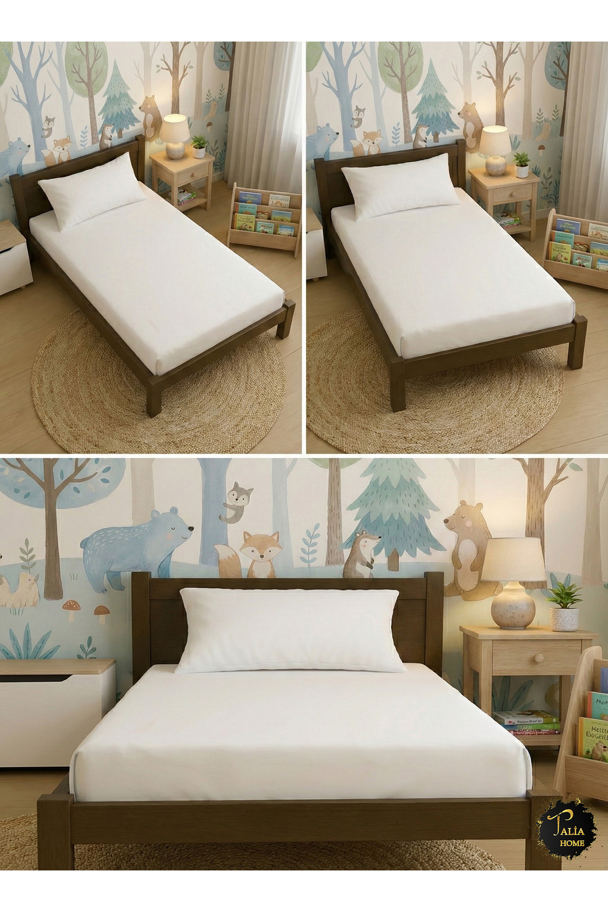 Talia Home Tek Kişilik Beyaz Lastikli Çarşaf 100x200cm Tlac-001 fotoğrafı 3 (önizleme)