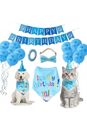 MadPet Evcil Hayvan Dişi-Erkek Doğum Günü Süs Seti Renk İçin Mesaj Atınız