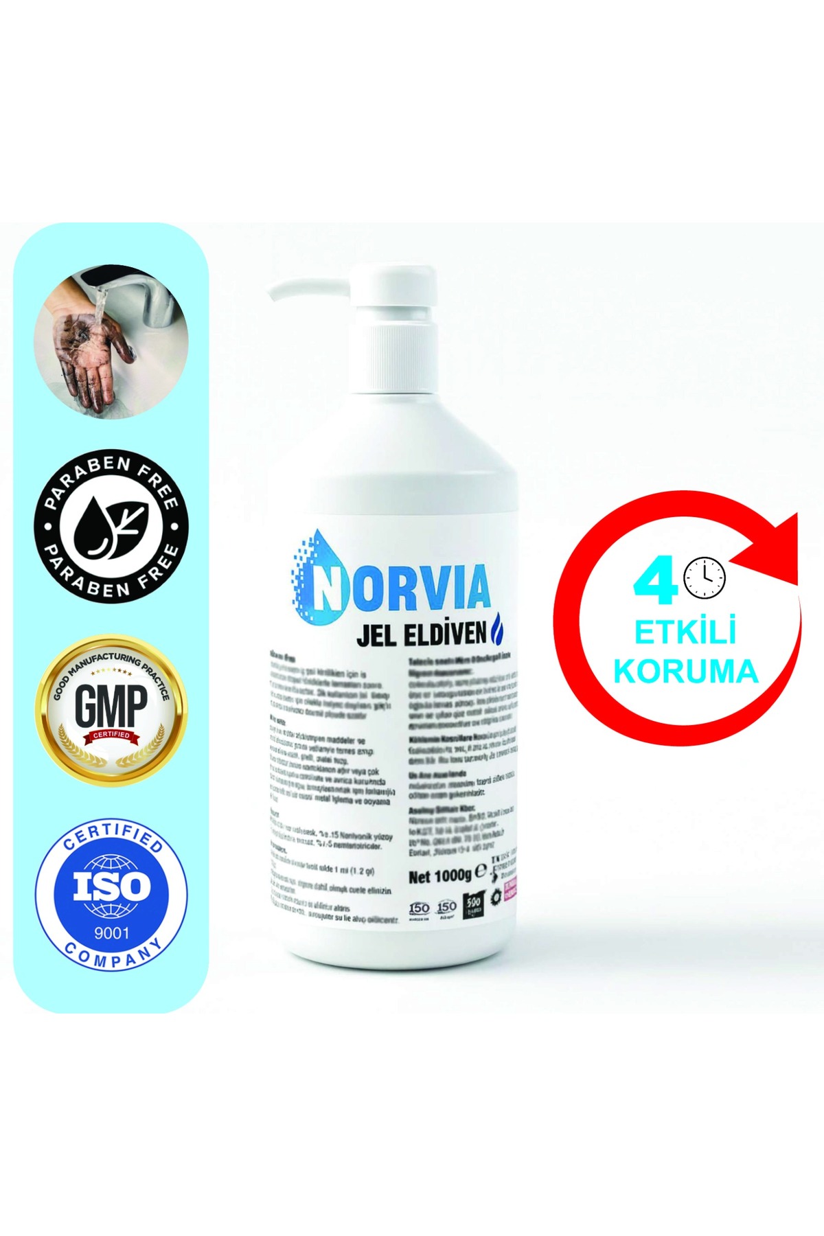 NORVİA Jel eldiven / Yağ,Kir,Slikon,Yapıştırıcı,Koruyucu El Jeli