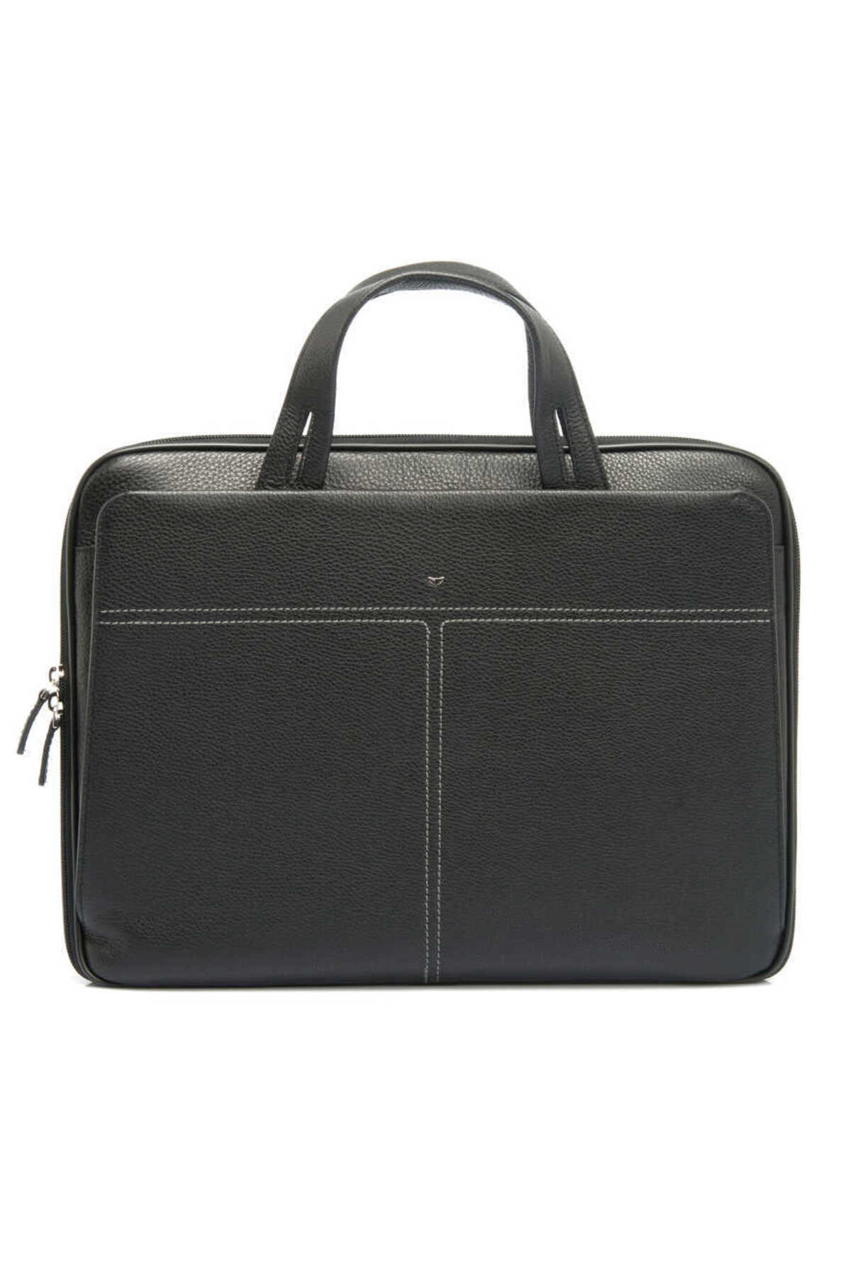 تورگان کیف رودوشی مردانه چرم طبیعی مشکی - S1EV00021269-A6F