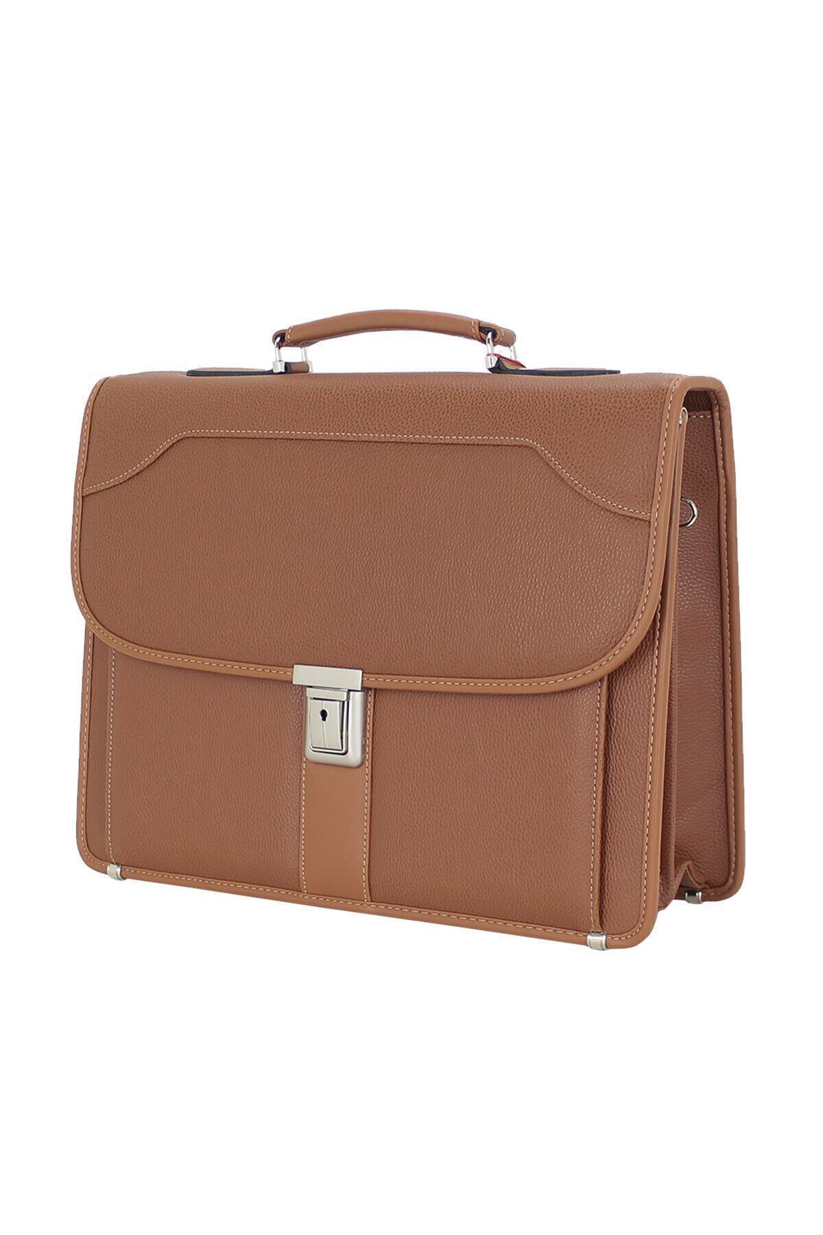 Missy mind  Erkek Evrak Çantası 15,6 inç Organizer Bölmeli A4 Kağıt ve Dosya Uyumlu Omuz Askılı - Görsel 3