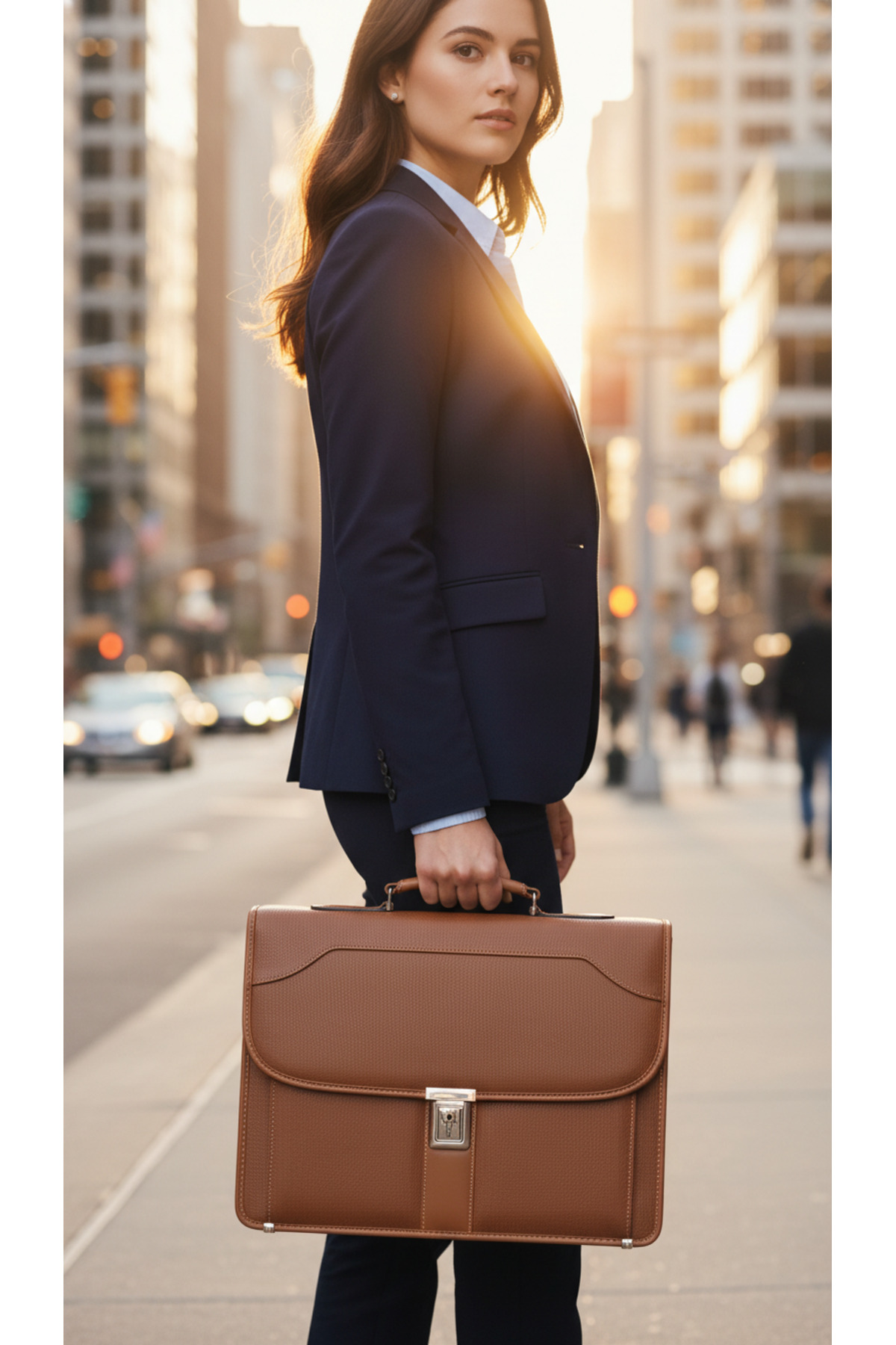 Missy mind  Erkek Evrak Çantası 15,6 inç Organizer Bölmeli A4 Kağıt ve Dosya Uyumlu Omuz Askılı - Görsel 2