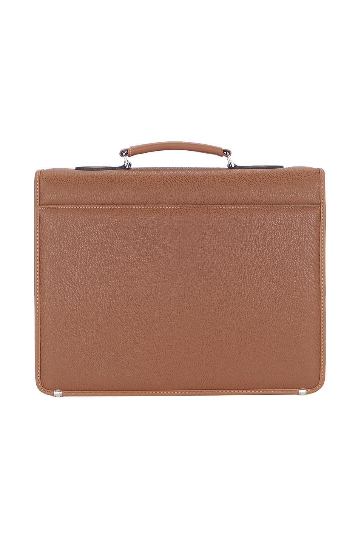 Missy mind  Erkek Evrak Çantası 15,6 inç Organizer Bölmeli A4 Kağıt ve Dosya Uyumlu Omuz Askılı - Görsel 4