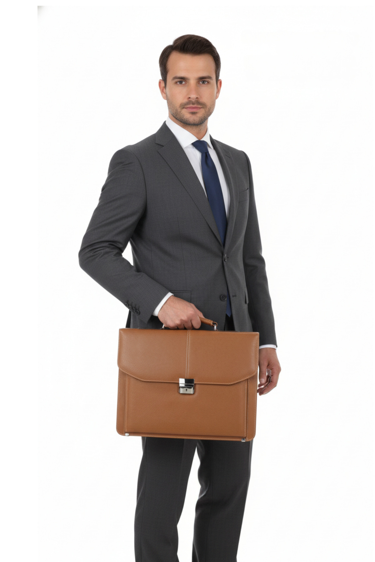 MESCHAIN  Erkek Omuz Çantası A4 Ve Dosya Uyumlu Kilit Mekanizmalı 15,6 Inç Laptop Bölmeli