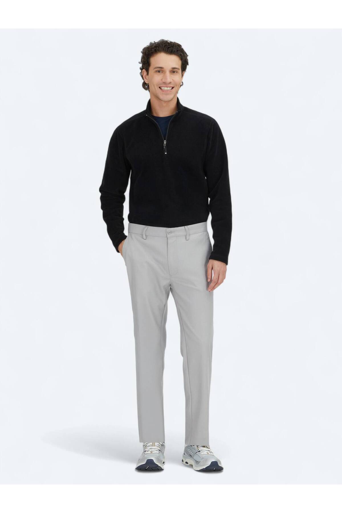 شلوار راحتی ساده و گشاد خاکستری Kip