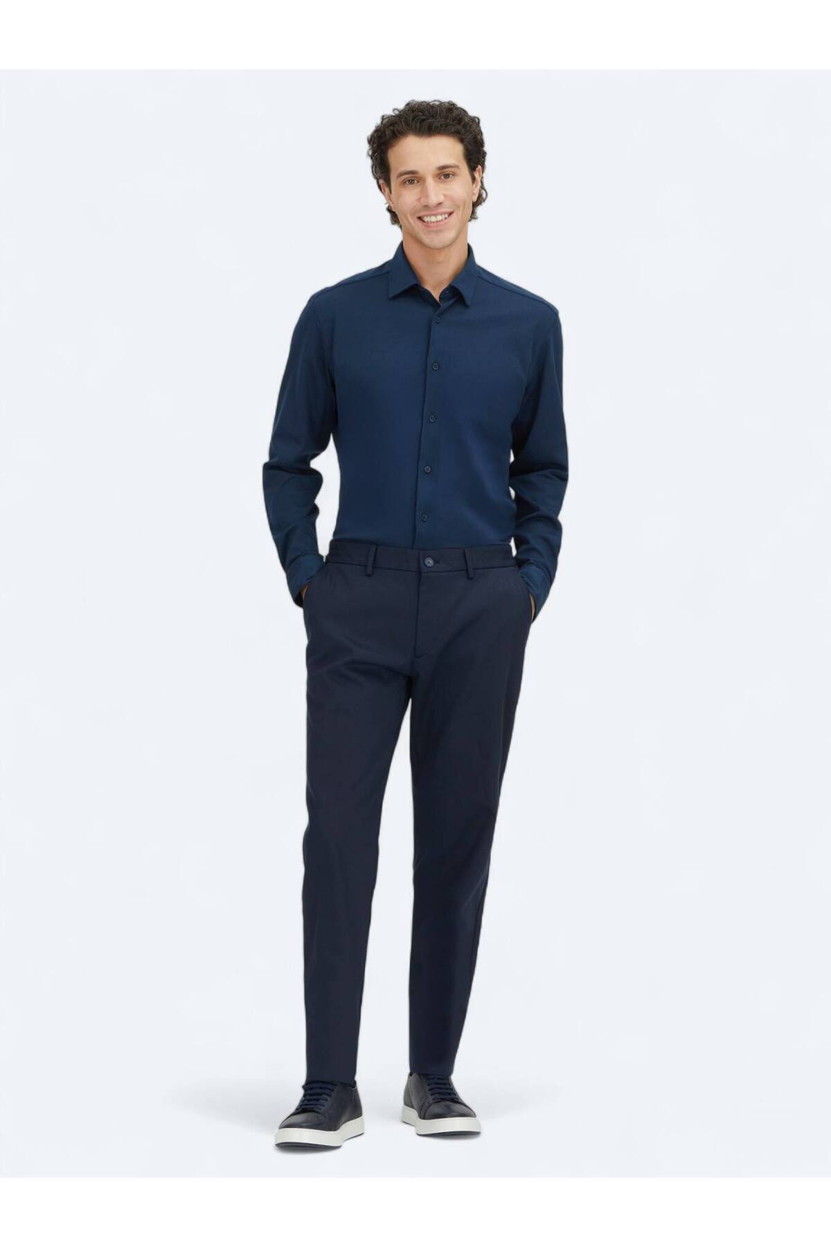 شلوار کتان نخی طرح دار سرمه ای مناسب برای دویدن Kip