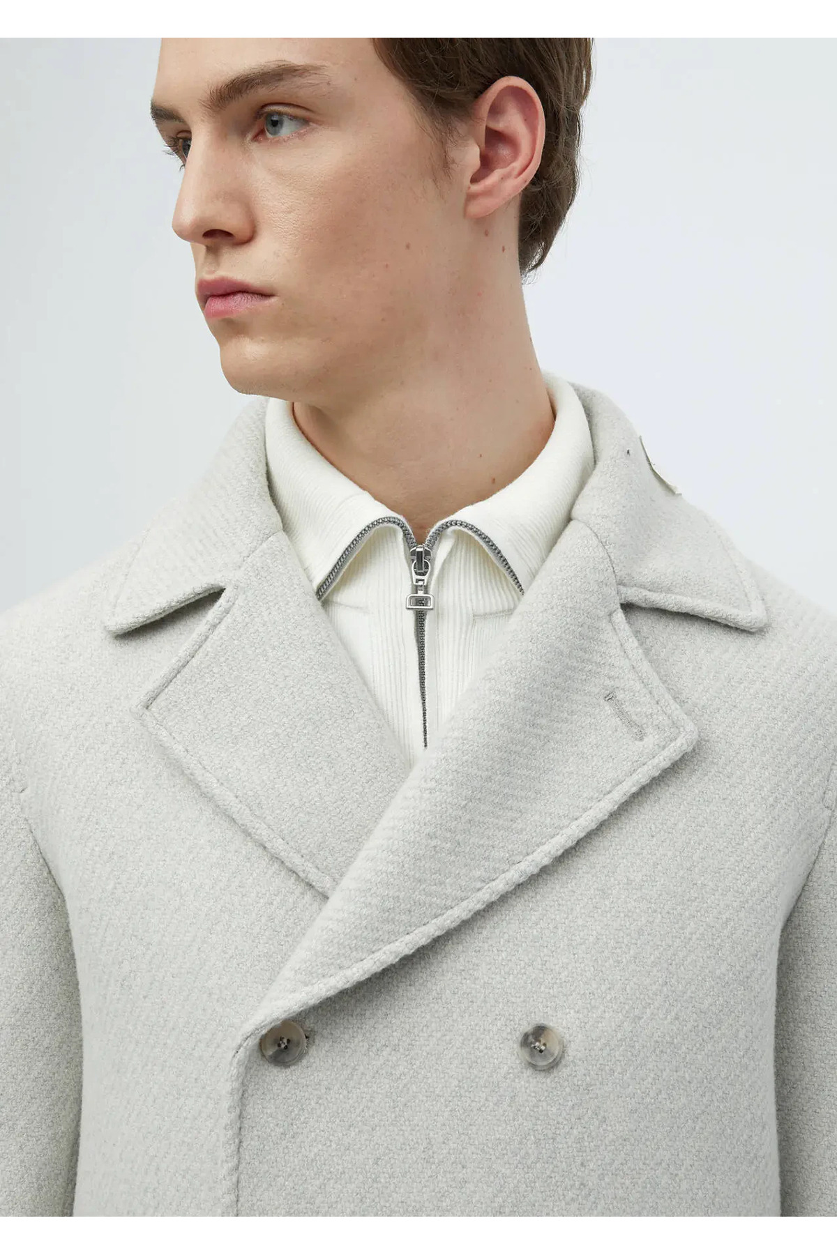 Ramsey  Ekru Dokuma Kruvaze Kaban - Görsel 6