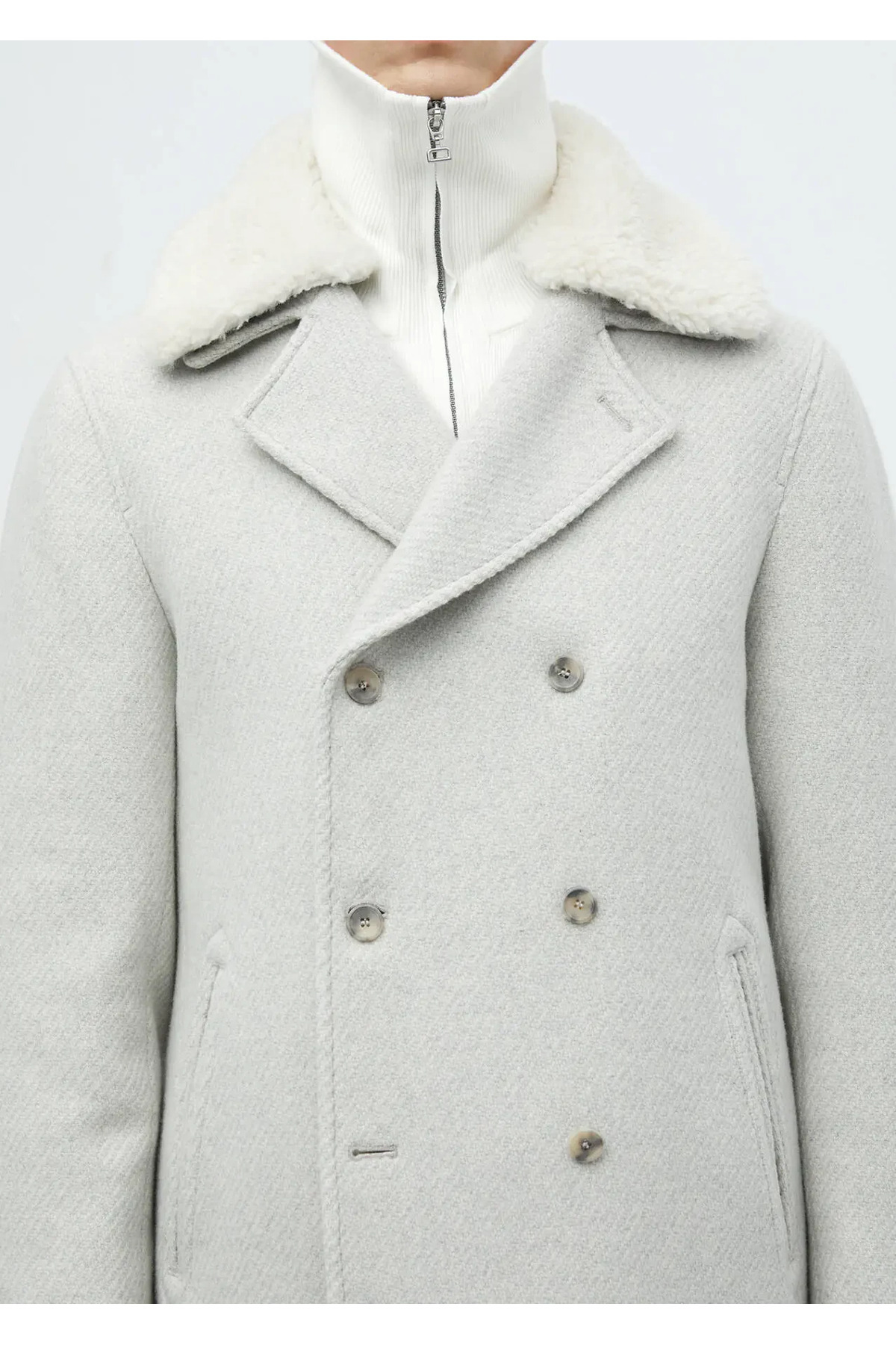 Ramsey  Ekru Dokuma Kruvaze Kaban - Görsel 5