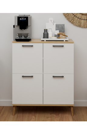 Skandi homeworks Vittoria 4 kapaklı Çok Amaçlı Dolap Kahve Köşesi