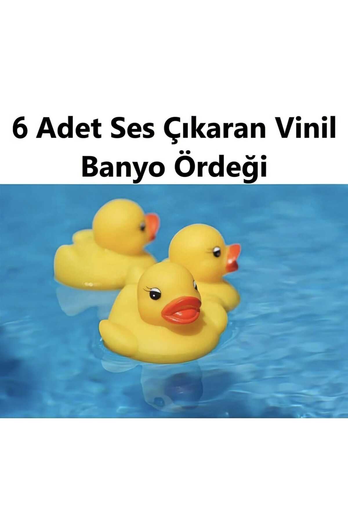 Vi Caro 6 Adet Suda Yüzen Ses Çıkaran Vinil Sarı Ördek Banyo Oyuncağı Bebek Çocuk Banyo Ve Havuz Oyuncak fotoğrafı 5 (önizleme)
