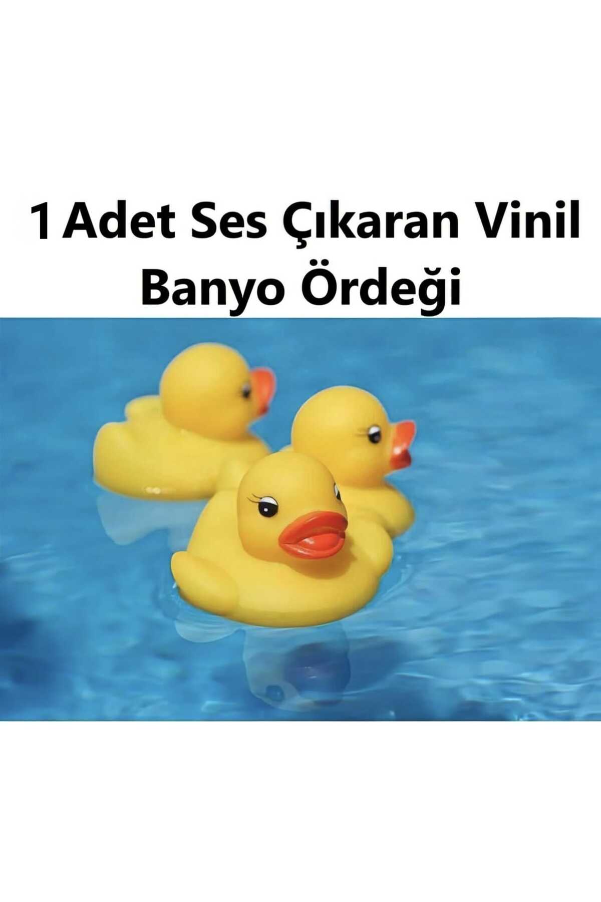 Vi Caro 1 Adet Suda Yüzen Ses Çıkaran Vinil Sarı Ördek Banyo Oyuncağı Bebek Çocuk Banyo Ve Havuz Oyuncak fotoğrafı 4 (önizleme)