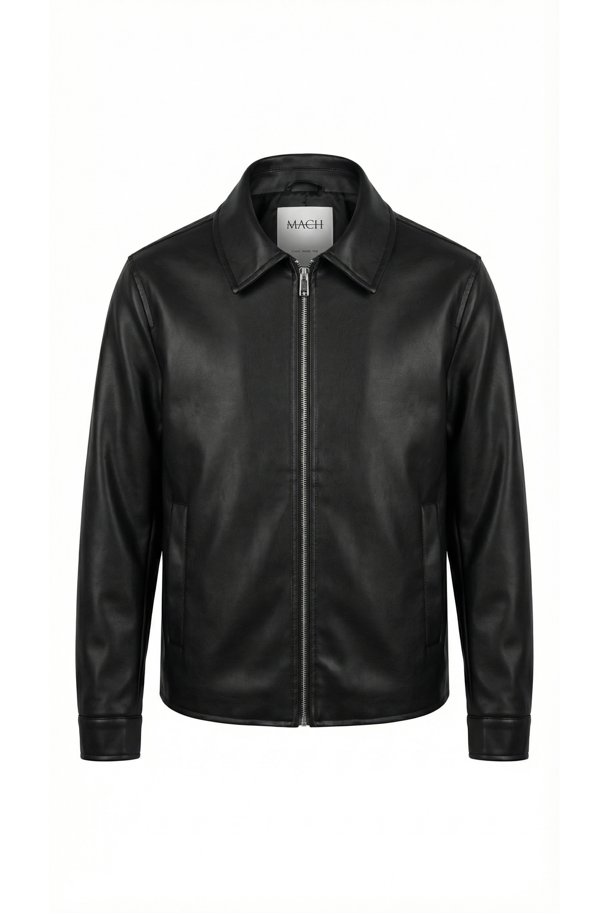 Mach  Erkek Regular Fit Yakalı İçi Kürklü Deri Ceket - Görsel 2