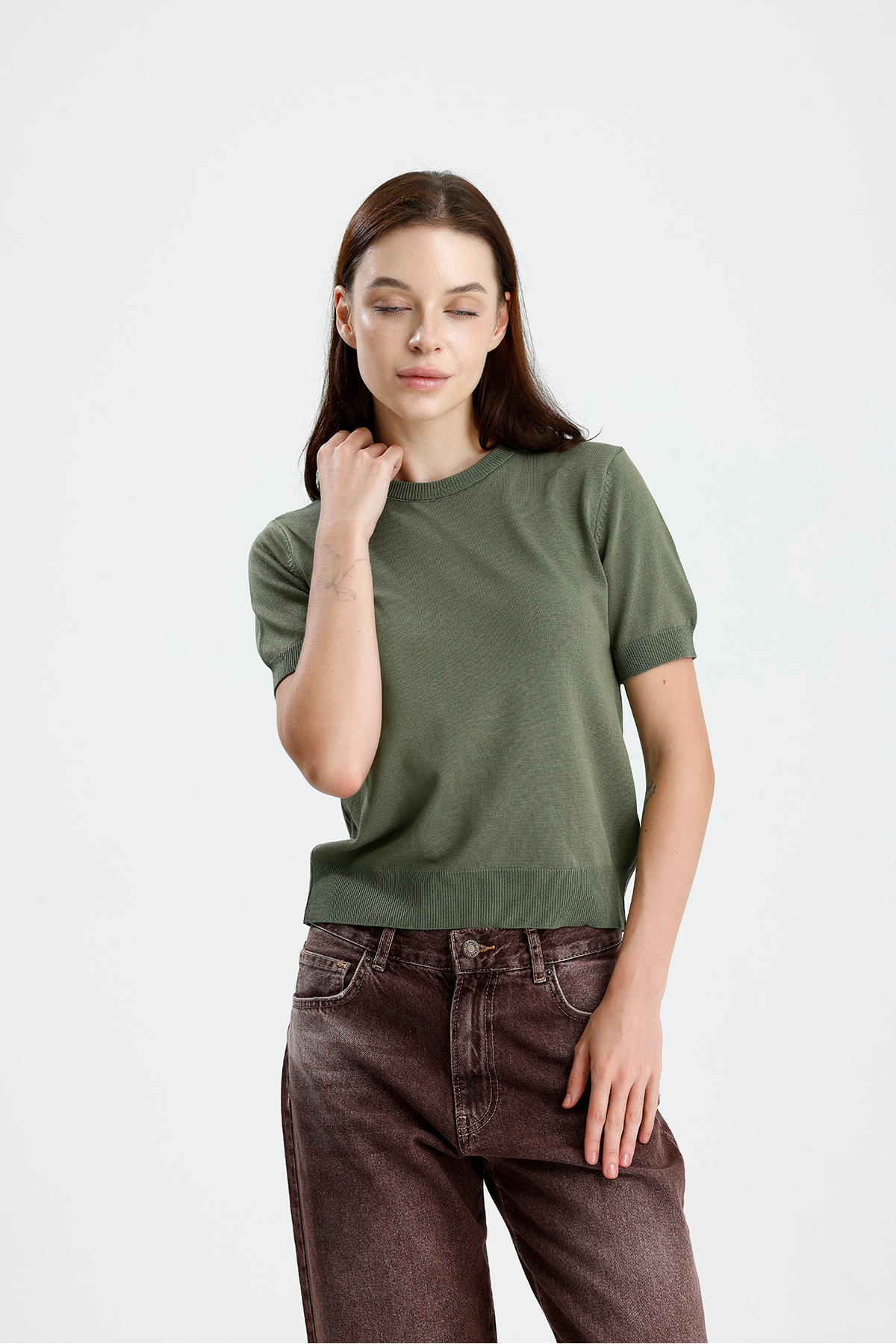 figo  Kısa Kol Kadın Triko - Görsel 6