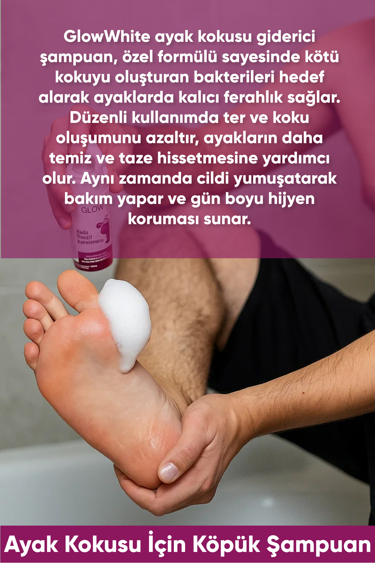 Ayak Koku Giderici Köpük Şampuan – Doğal Çay Ağacı ve Nane Yağı Özlü (100 ml) — G-AYAKSAMPUAN-1 — تصویر 6 از 6