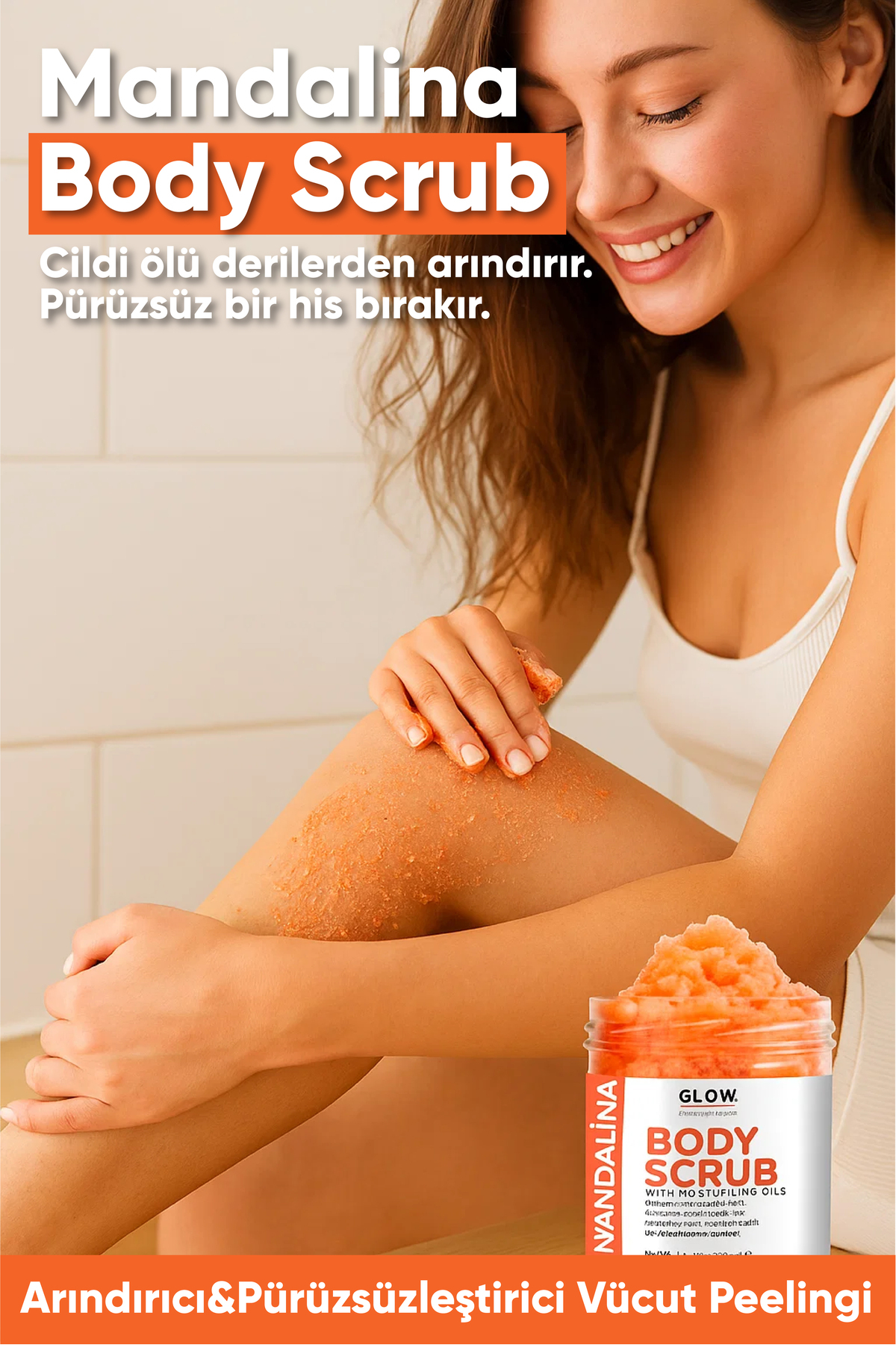 Mandalina Body Scrub 400g – Cildi Arındıran, Canlandırıcı ve Nemlendirici Tuzlu Vücut Peelingi — P-MANDALİNA-1 — تصویر 5 از 6