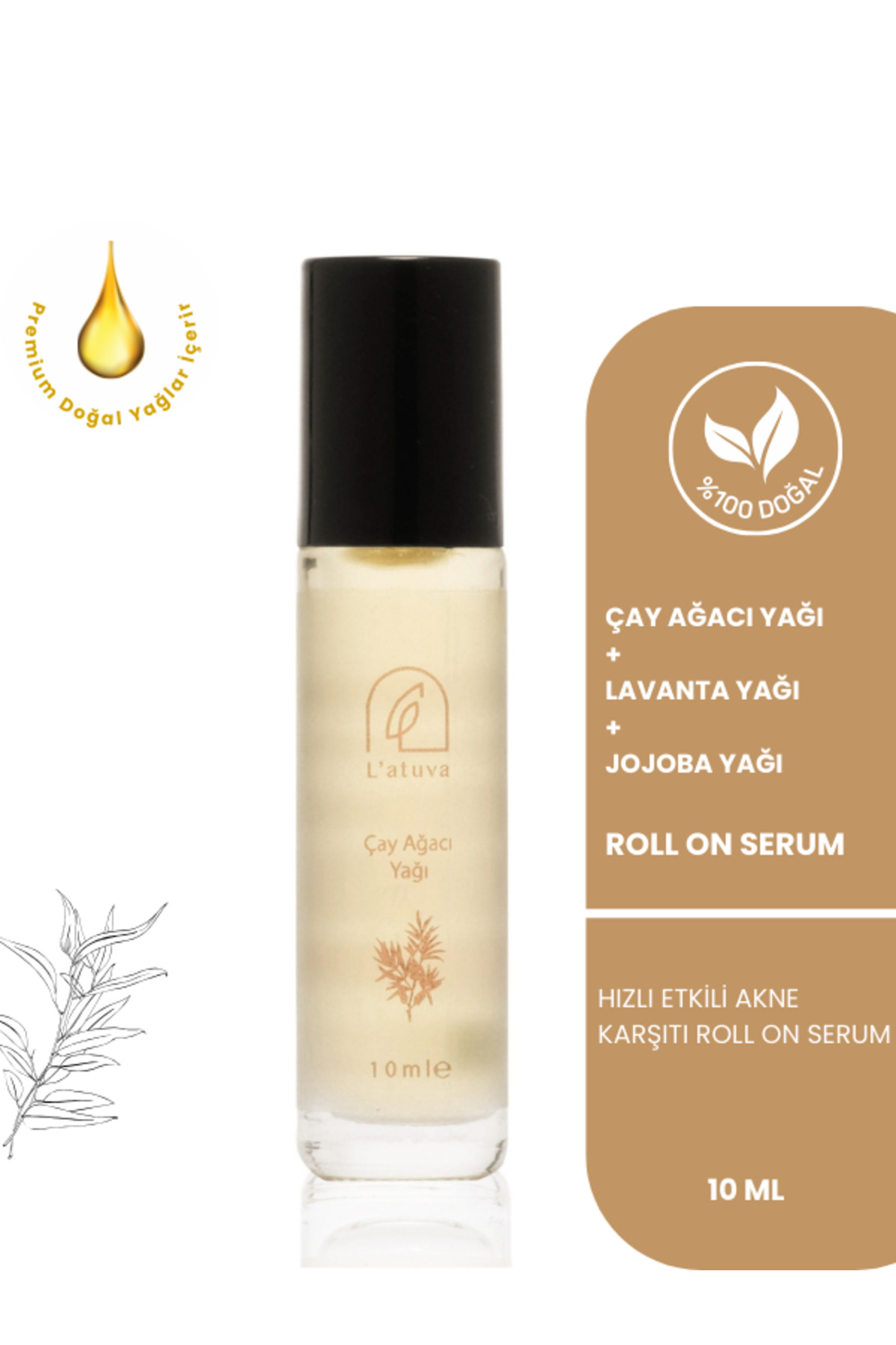 L'atuva Sivilce, Siyah Nokta, Akne, Sinek Isırması, Cilt Problemi Onarıcı, Çay Ağacı Yağı Cilt Serumu 10 Ml — ÇayAğacı01