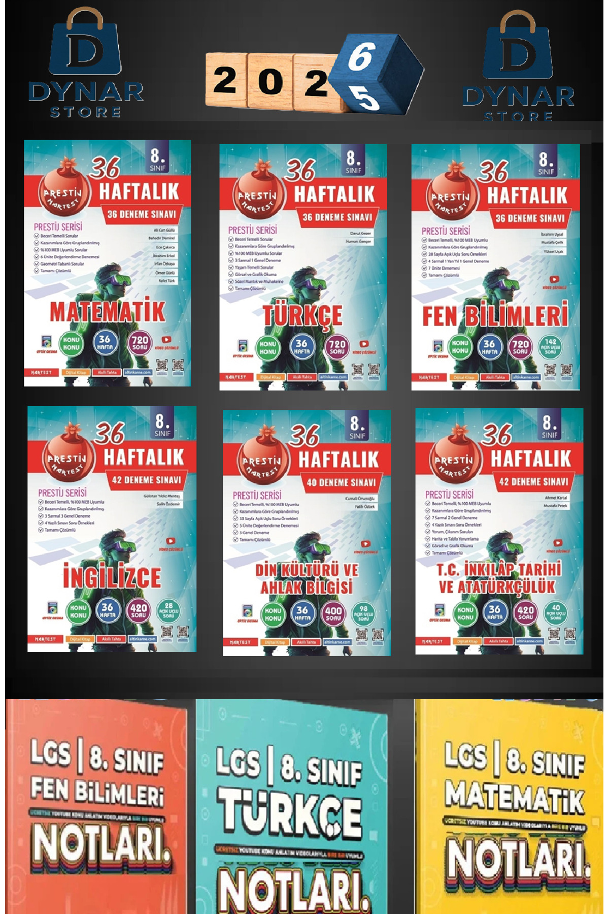 Nartest Yayınları Nartest 8. Sınıf Haftalık Denemeleri Seti 6