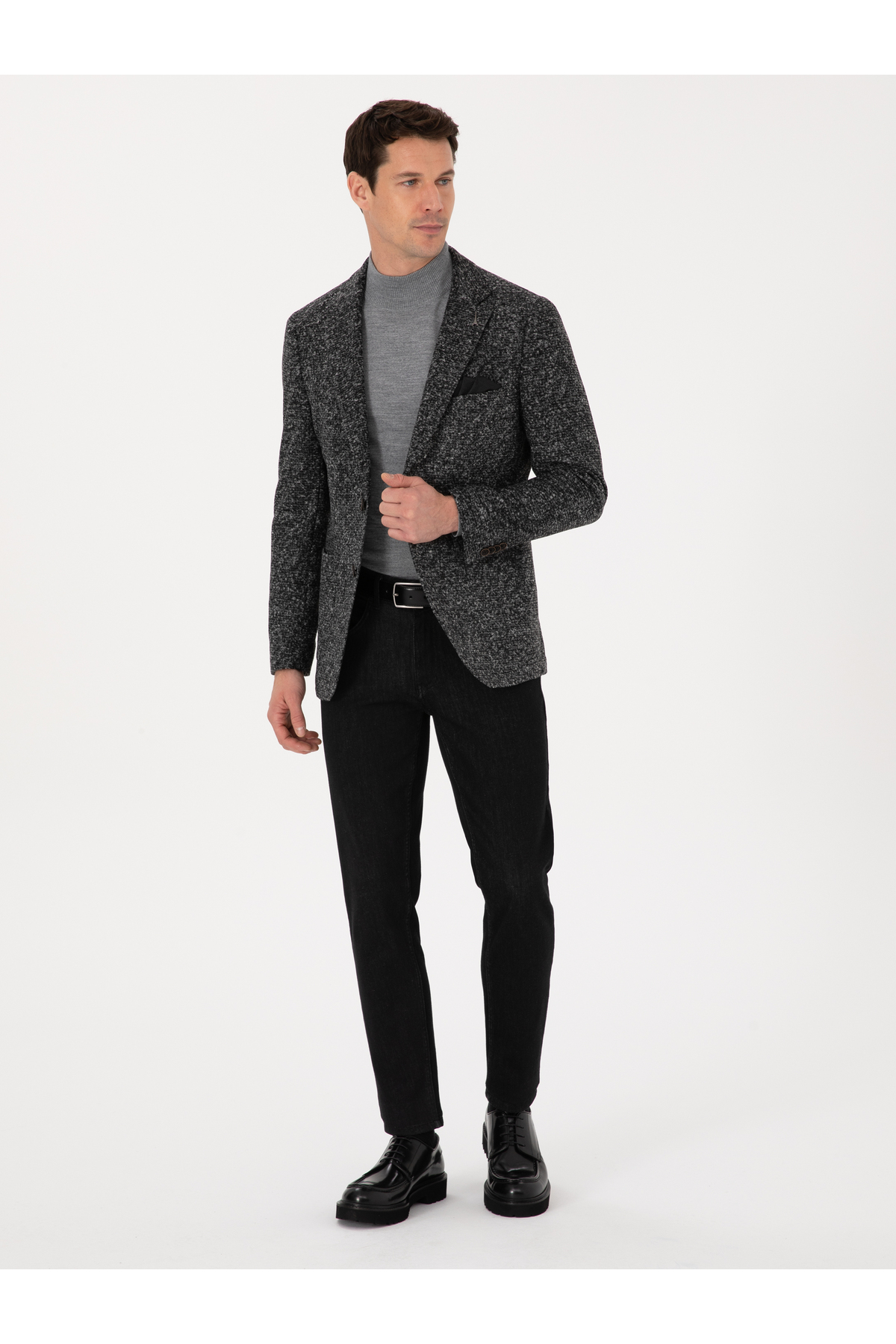 Cacharel  Füme Ex.Slim Fit Yün Karışımlı Ceket 50272729-VR058 - Görsel 4