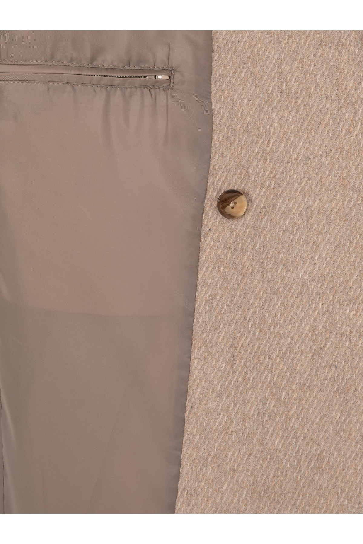 Cacharel  Bej Regular Fit Yün Karışımlı Kaban Kaşe 50311634-VR011 - Görsel 7