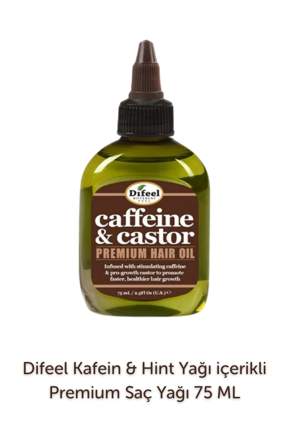 Difeel Caffeine & Castor Yavaş Uzayan Saçlara Özel Saç Bakım Yağı 75ml — 711716810714