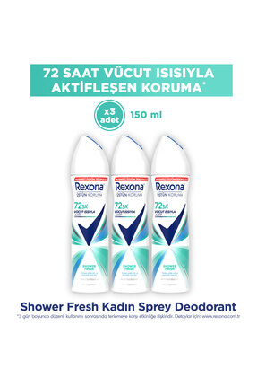 Rexona Kadın Sprey Deodorant Shower Fresh 72 Saat Kesintisiz Üstün Koruma 150...