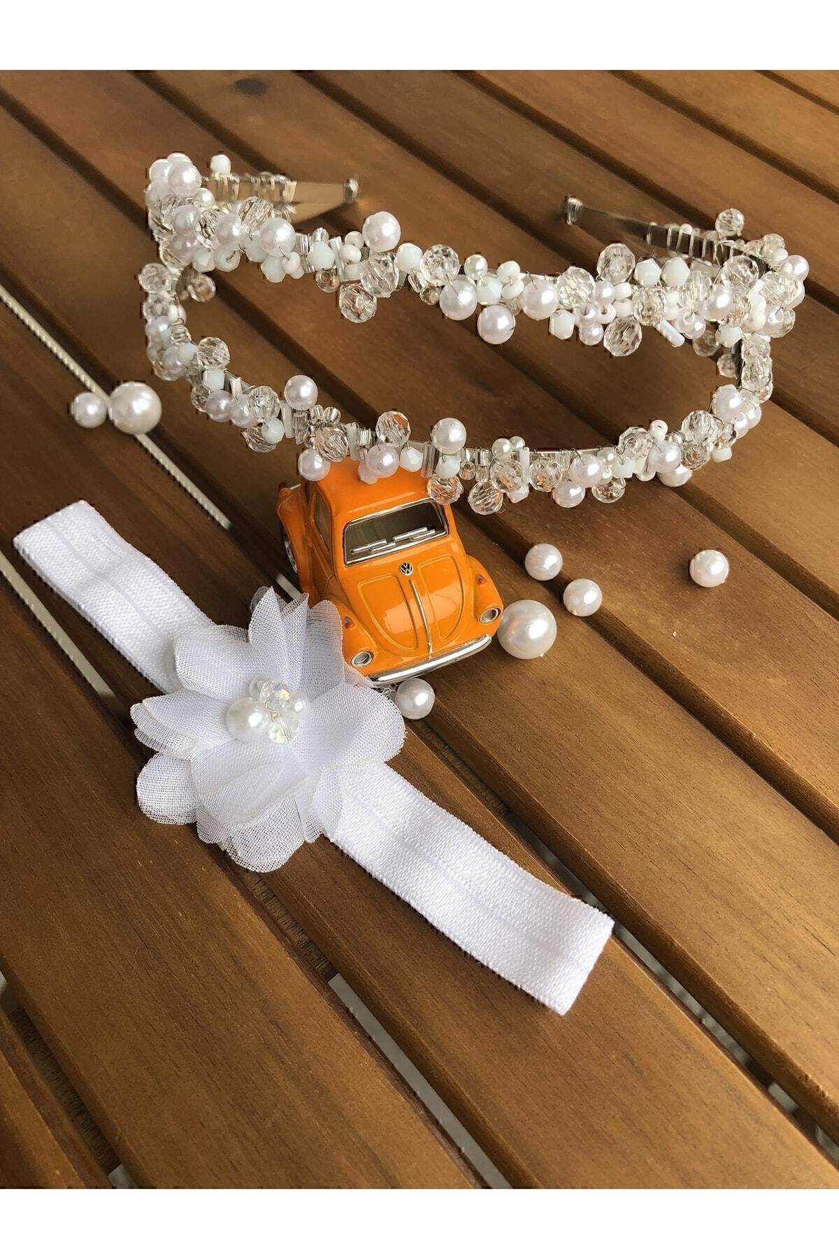 Kadamorganik Kristal 2'li Anne Bebek Lohusa Tacı fotoğrafı 2 (önizleme)