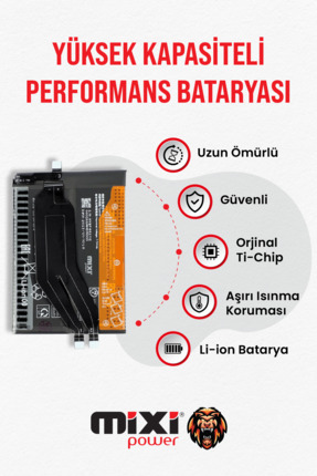 mixipower Xiaomi POCO F4 GT / REDMİ K50 G / K50 Uyumlu Tam Kapasite Batarya T...
