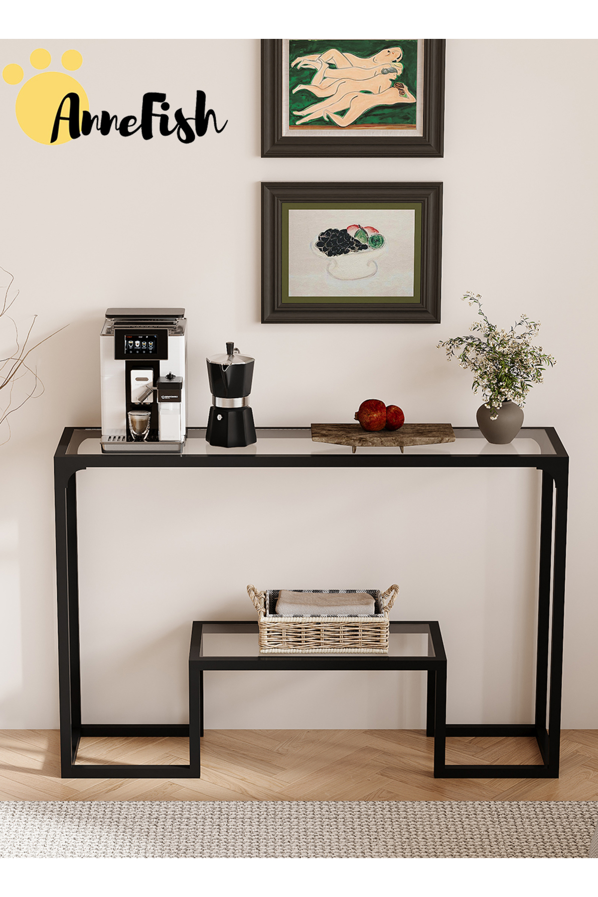 طاولة أريكة زجاجية ثلاثية الطبقات بمقاس 120*30*80...