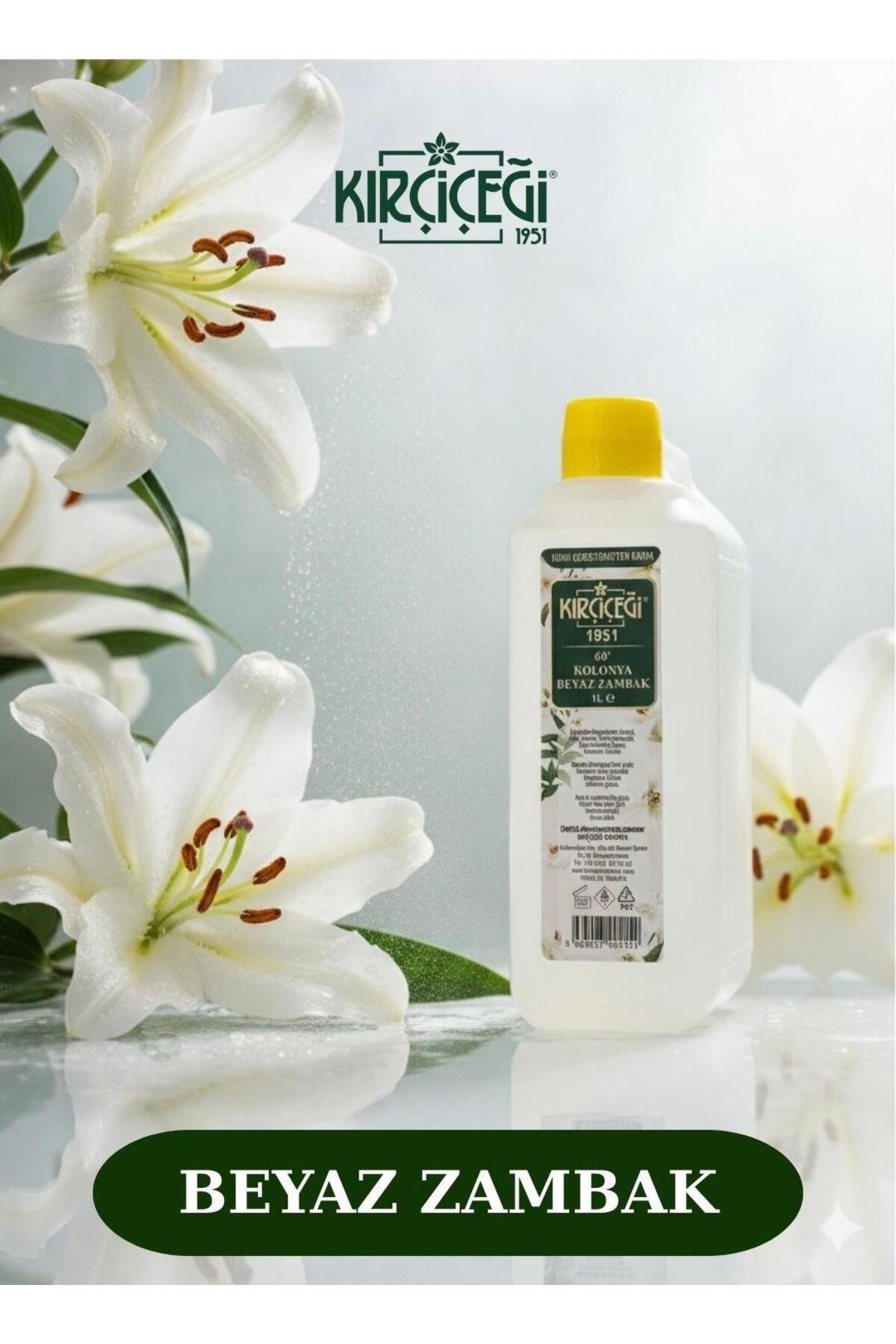 KIRÇİÇEĞİ Beyaz Zambak Kolonyası 1 Litre - Ekstra Yoğun Ferahlık & Hijyen