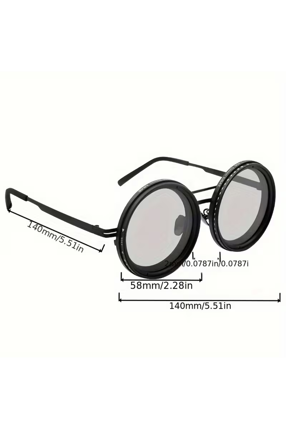 Barbarosshop  Güneş Gözlüğü Steampunk Ayarlanabilir Vintage LENSLER POLARİZE %100 UV KORUMA RETRO TARZ Unisex - Görsel 5