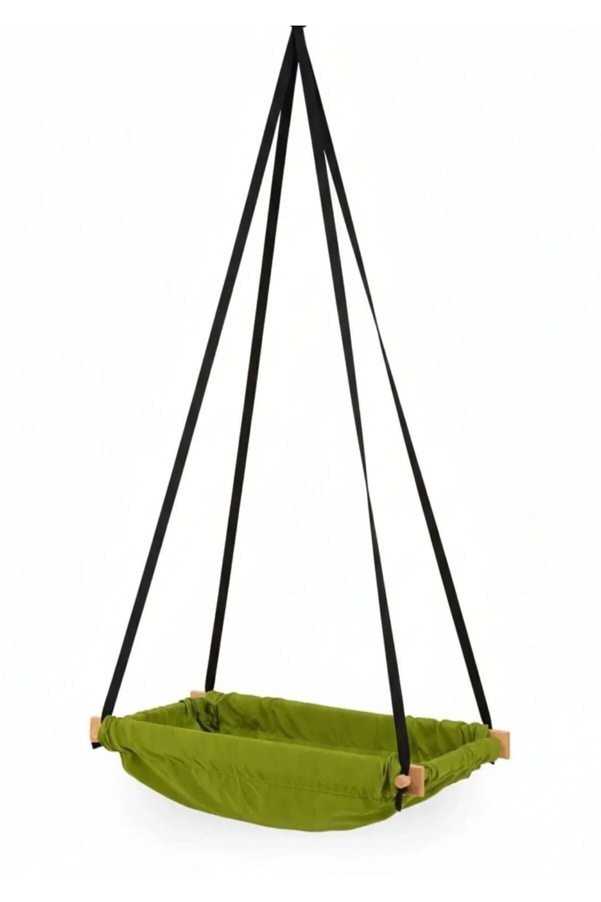 Svava Ahşap Yaylı Zıpzıp Hamak Beşik Hoppala Tavana Asılan Hamak Salıncak Bebek Yatağı (YEŞİL) fotoğrafı 3 (önizleme)