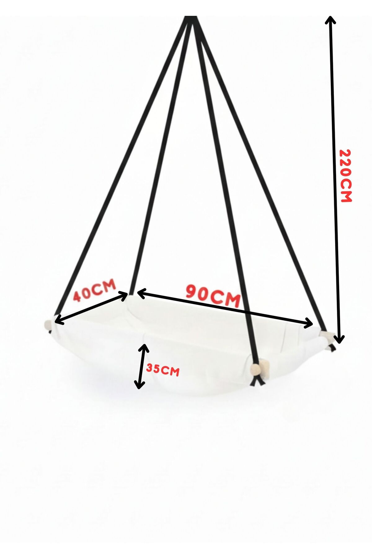 Svava Zıp Zıp Ahşap Yaylı Hamak - Bebek Hamak Beşik - Bebek Hamak Beşik fotoğrafı 4 (önizleme)