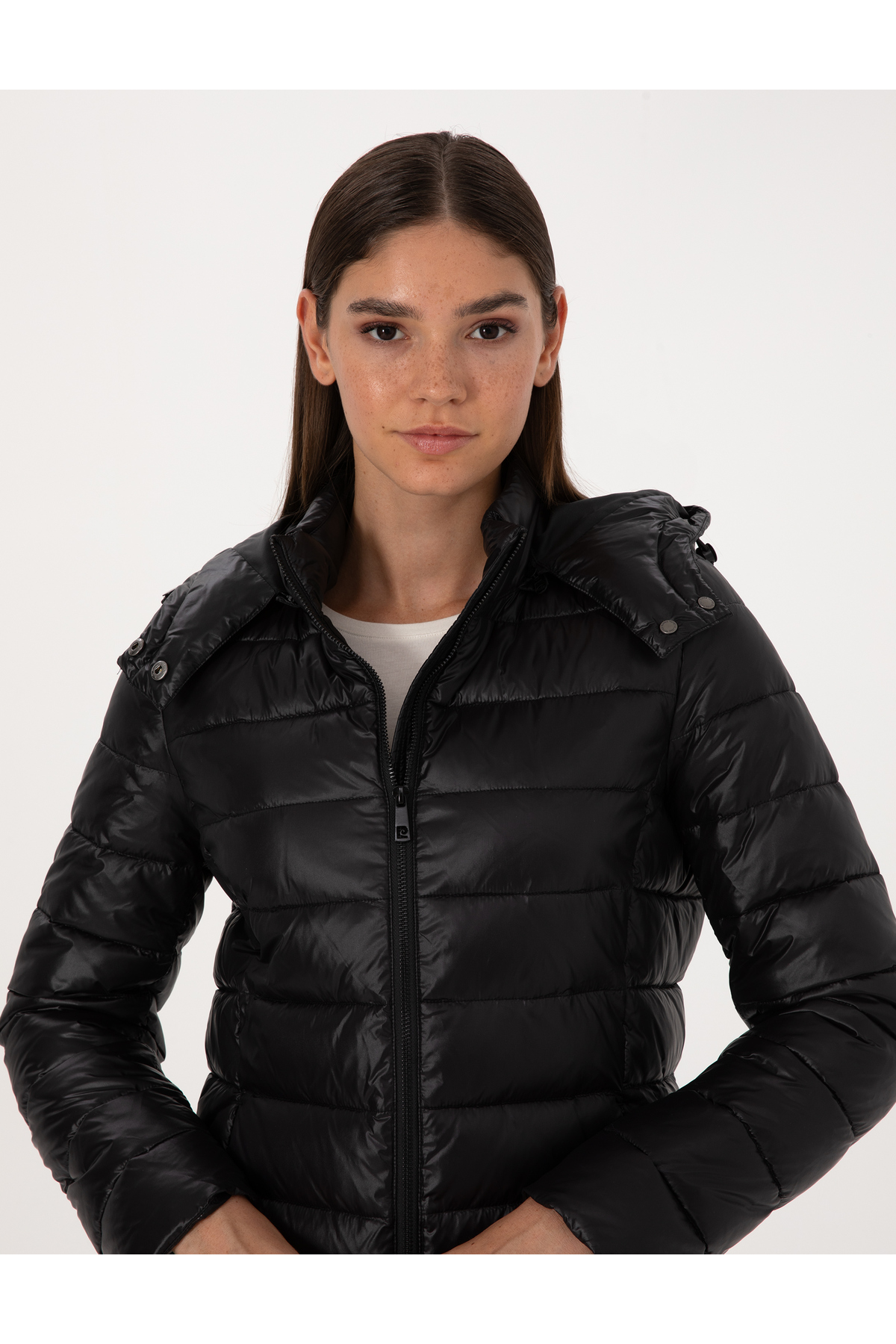 Pierre Cardin Siyah Çıkarılabilir Kapüşonlu Mont 50314169-VR046 görsel 2