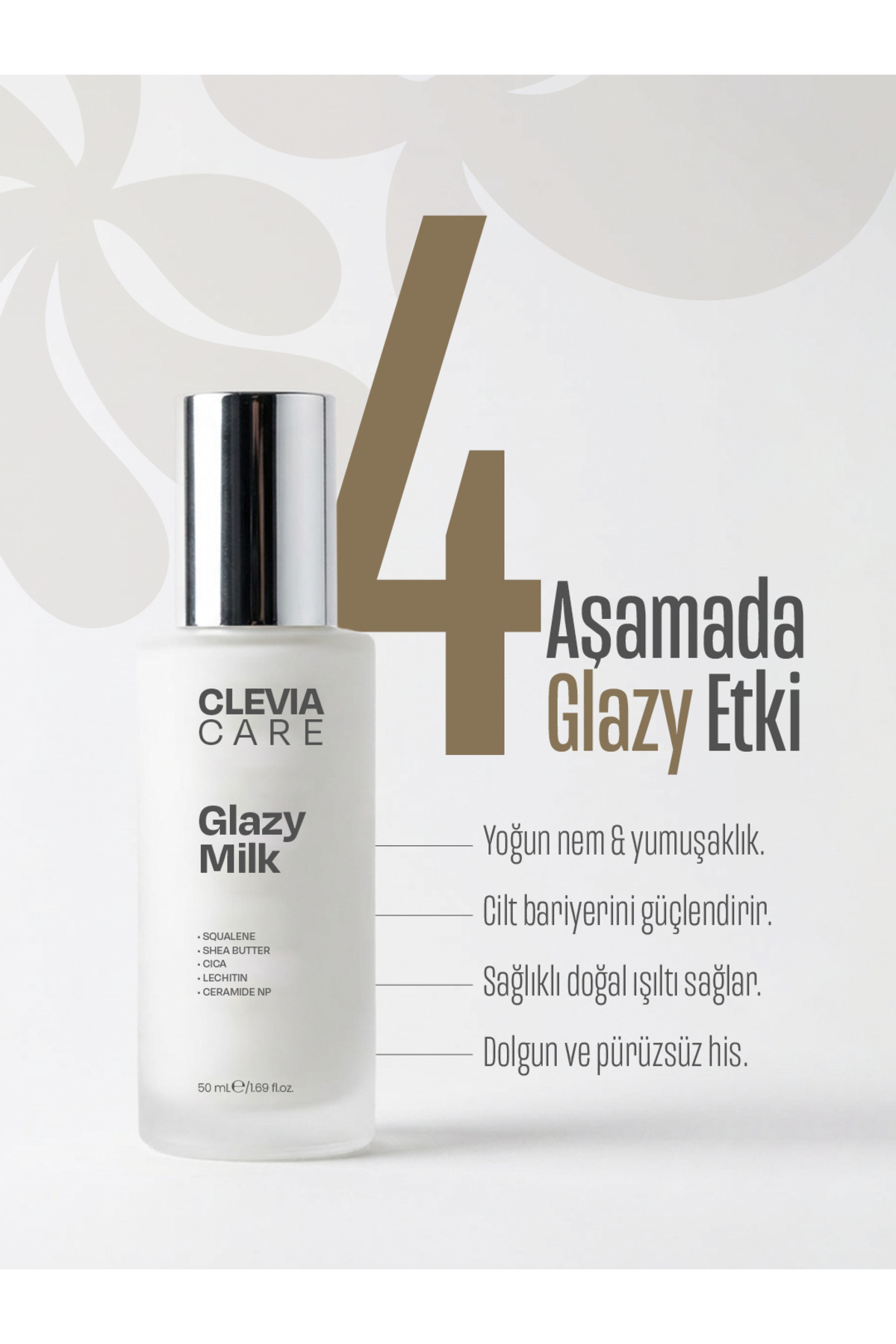 Glazy Milk Glow Etkili Nemlendirici Serum – Cam Cilt Etkisi & Yoğun Nem 50 ml — GlazyMilk — تصویر 3 از 7