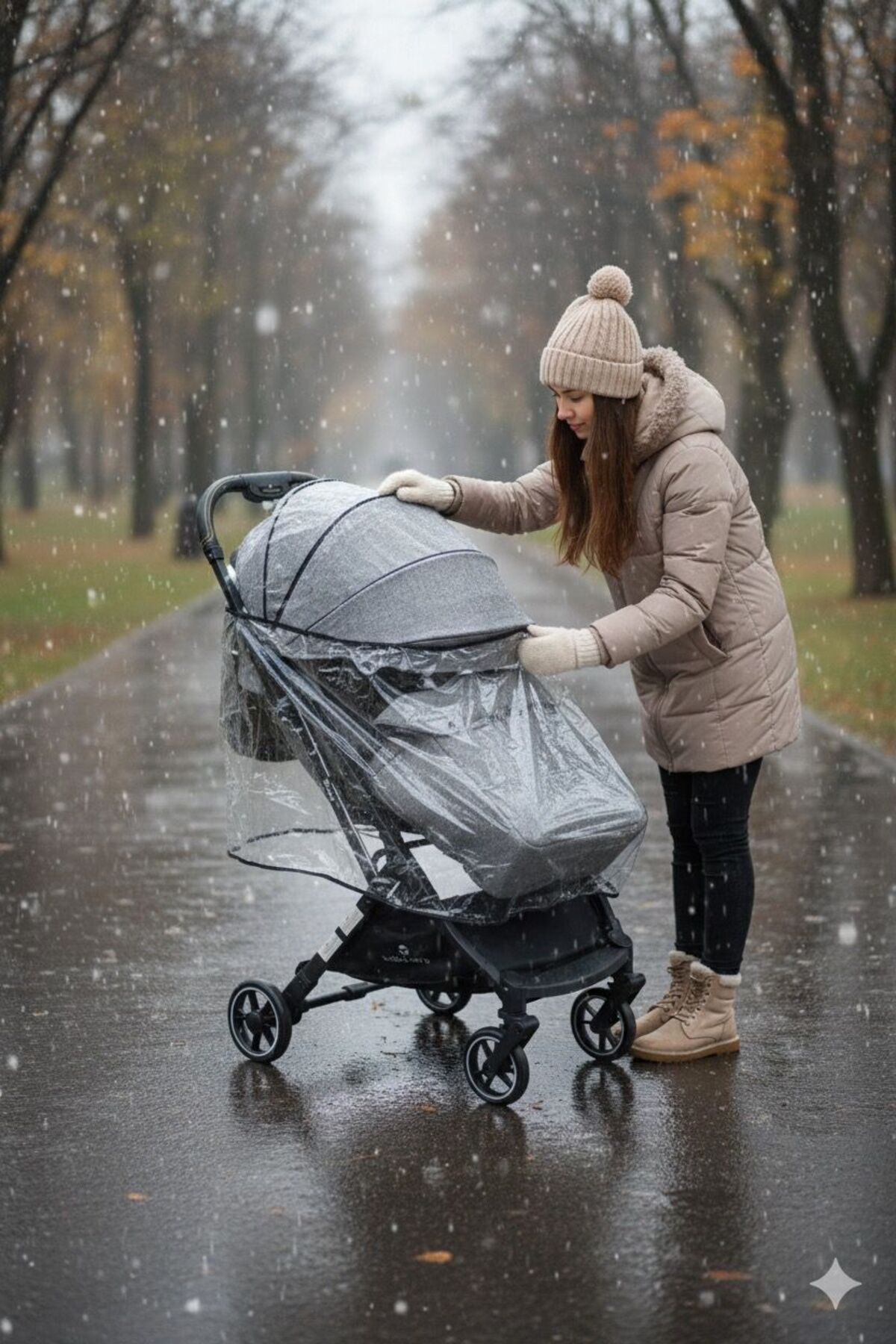 ÖYKÜ BEBEK DUNYASI Yeni Nesil Kabin Boy Bebek Arabası Baby Care Bagaj Seyahat Sistem Kışlık Ayak Örtüsü Yağmurluk fotoğrafı 3 (önizleme)