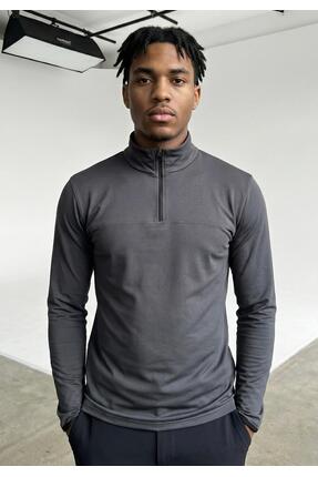 CLAW UP WORK SCUBA HALF ZIP SWEAT | GRAPHITE  (Slim Fit Yarım Fermuarlı Scuba...
